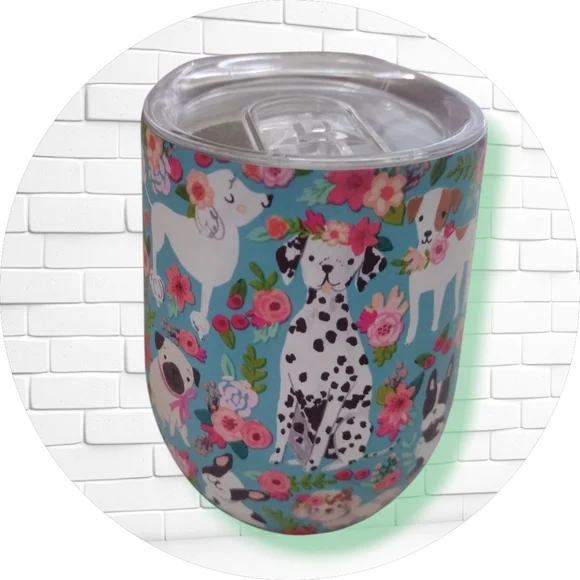 💟 NWT Clementine Dogs Print Stainless Steel Tumbler - Picture 6 of 7